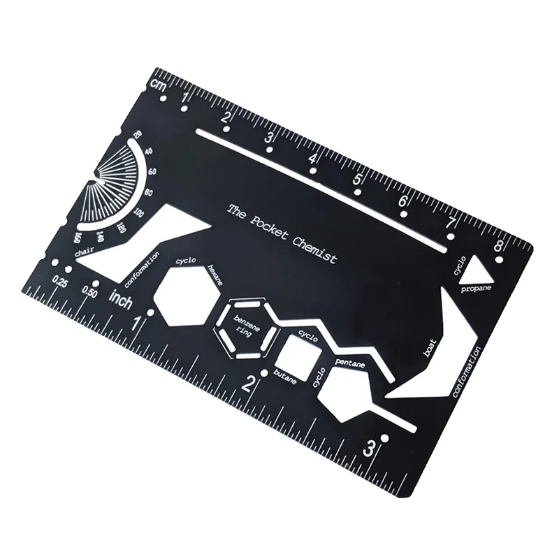 

AB46-Pocket For Chemist For Chemist, Chemical Engineers:Organic For Chemistry Stencil Drawing Template Small Metal Ruler