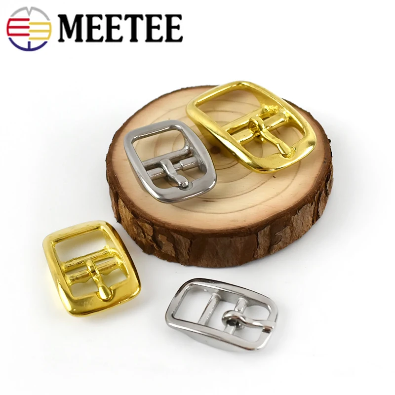 Meetee 1pc/2pcs 13/17/20/26mm Stainless Steel Belt Buckle Shoulder Strap Adjust Pin Buckles Head Band Clasp Harness Accessories