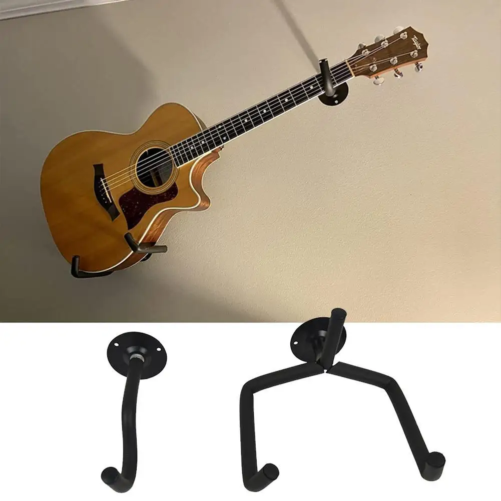 Supporto per chitarra acustica gancio per montaggio a parete gancio per supporto per collo per chitarra orizzontale con Set di viti accessori per