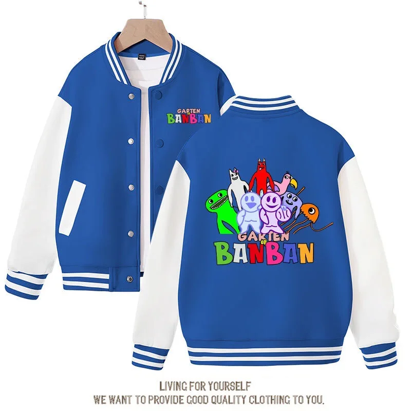 Garten of Banban 2023 Spring and Autumn New Children's Baseball Uniforms Spring and Autumn Clothing Trendy Cartoon Style