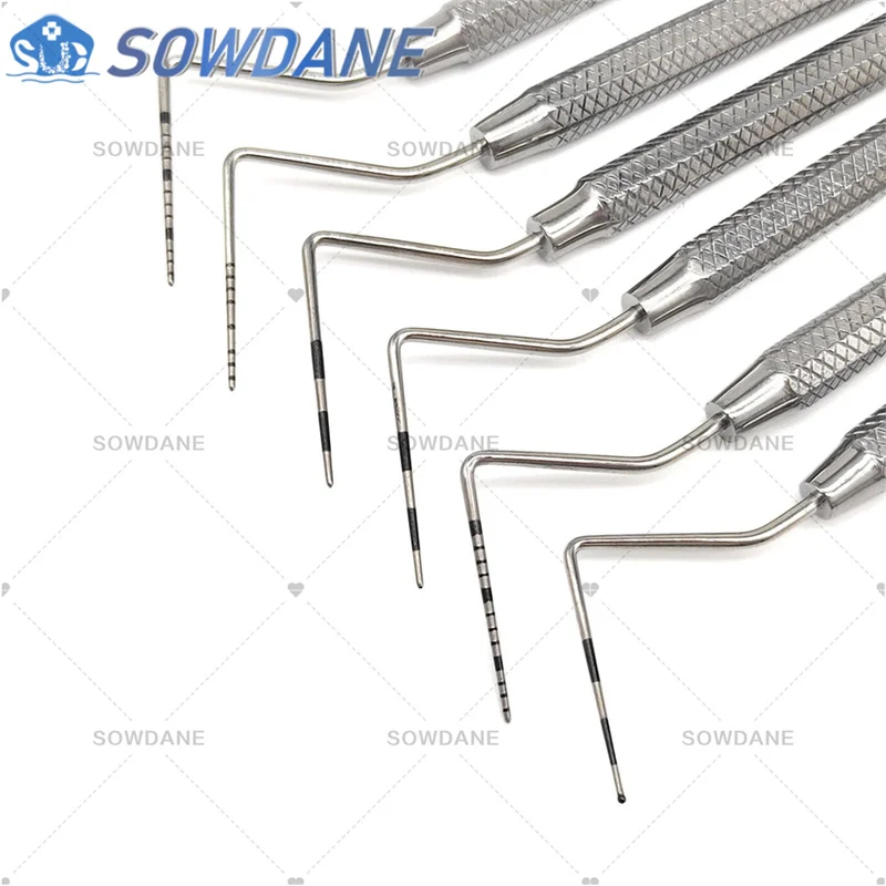 Dental Stainless Steel Periodontal Probe with Scaler Explorer Instrument Tool Tooth Cleaning Dentist Endodontic Tool Equipment