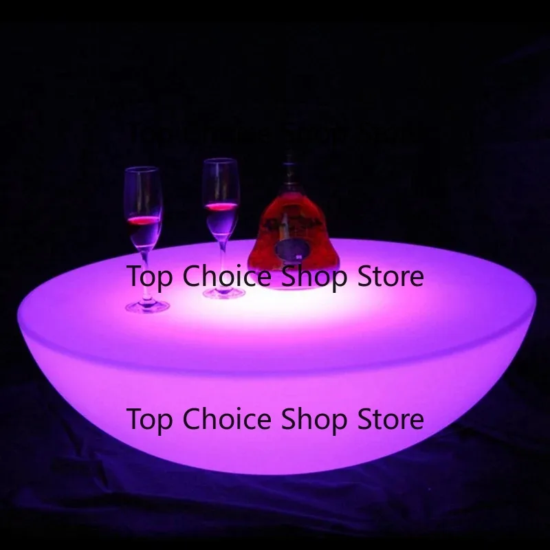 LED Illuminated Furniture, LED Bar Table, D66*H22cm, Coffee Table, Li Battery Rechargeable, Waterproof IP65, Party Event,1PC