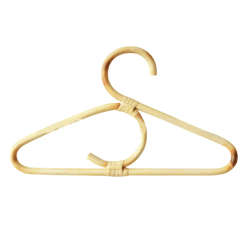 

1 шт. Подвесная вешалка из ротанга с двойными крючками, стойка для демонстрации одежды, инструмент для организации хранения одежды, декор для дома и комнаты