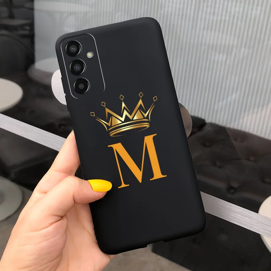 For Samsung Galaxy A13 Case Cover Luxury Letters Alphabet Painted Soft Funda For Samsung A13 2022 A135F M13 M135F A 13 M 13 Capa