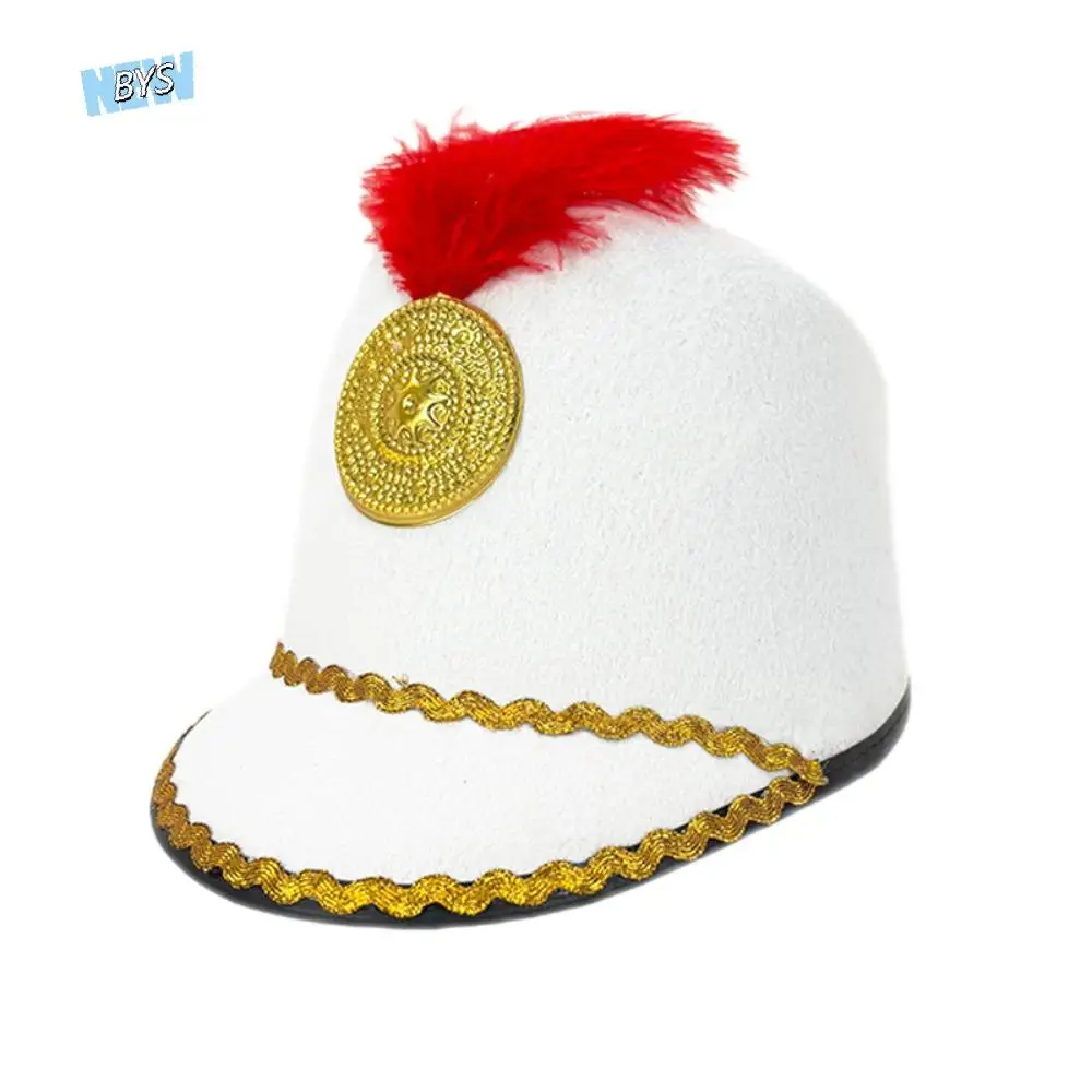 

Dress Up Marching Band Hat Sun Protection With Parade Uniform Hat Circus Ringmaster Vintage Knight Drum Major Hat