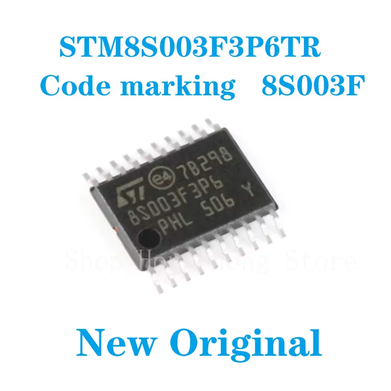 

10 шт. новый оригинальный STM8S003F3P6TR STM8S003 8S003F3P6 кодовая маркировка MCU 8-битный STM8 CISC 8 КБ Flash 3,3 В/5 В 20-контактный TSSOP электронный