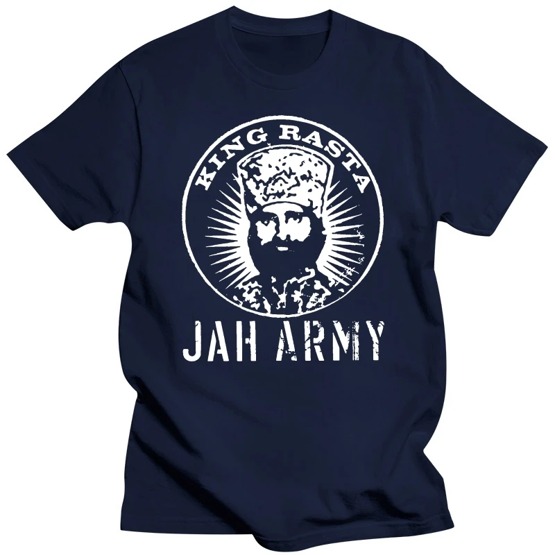 King Rasta T Shirt Jah Army Roots Reggae Dancehall Irie Dub Music S 5Xl Newest 2018 Fashion 031630