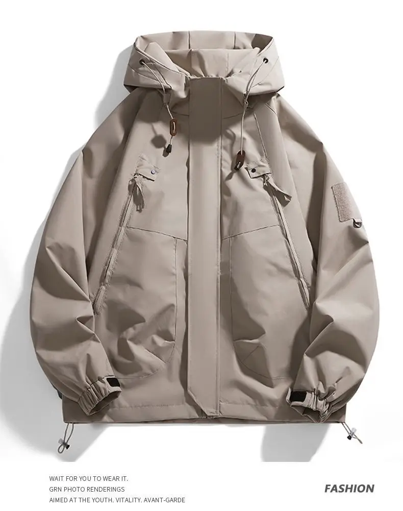 الربيع والخريف الرجال والنساء نفس الأمريكية سترة فضفاضة يندبروف في الهواء الطلق الاتجاه سترة الموضة الاتجاه