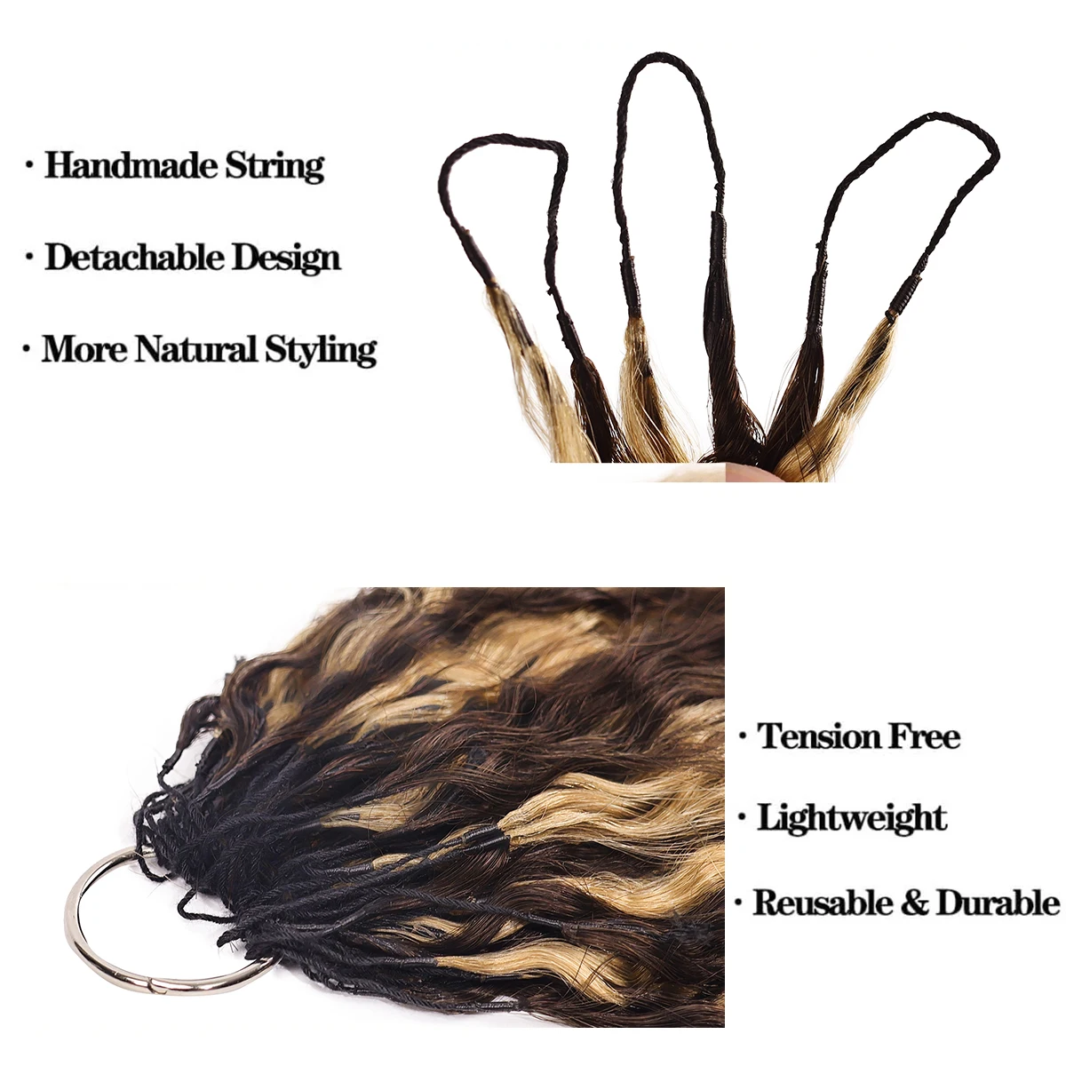 4/27 Highlight Feather Crochet Hair Kinky Straight 40 Strands Colored Pre Looped Crochet Human Hair Extensions for Braids