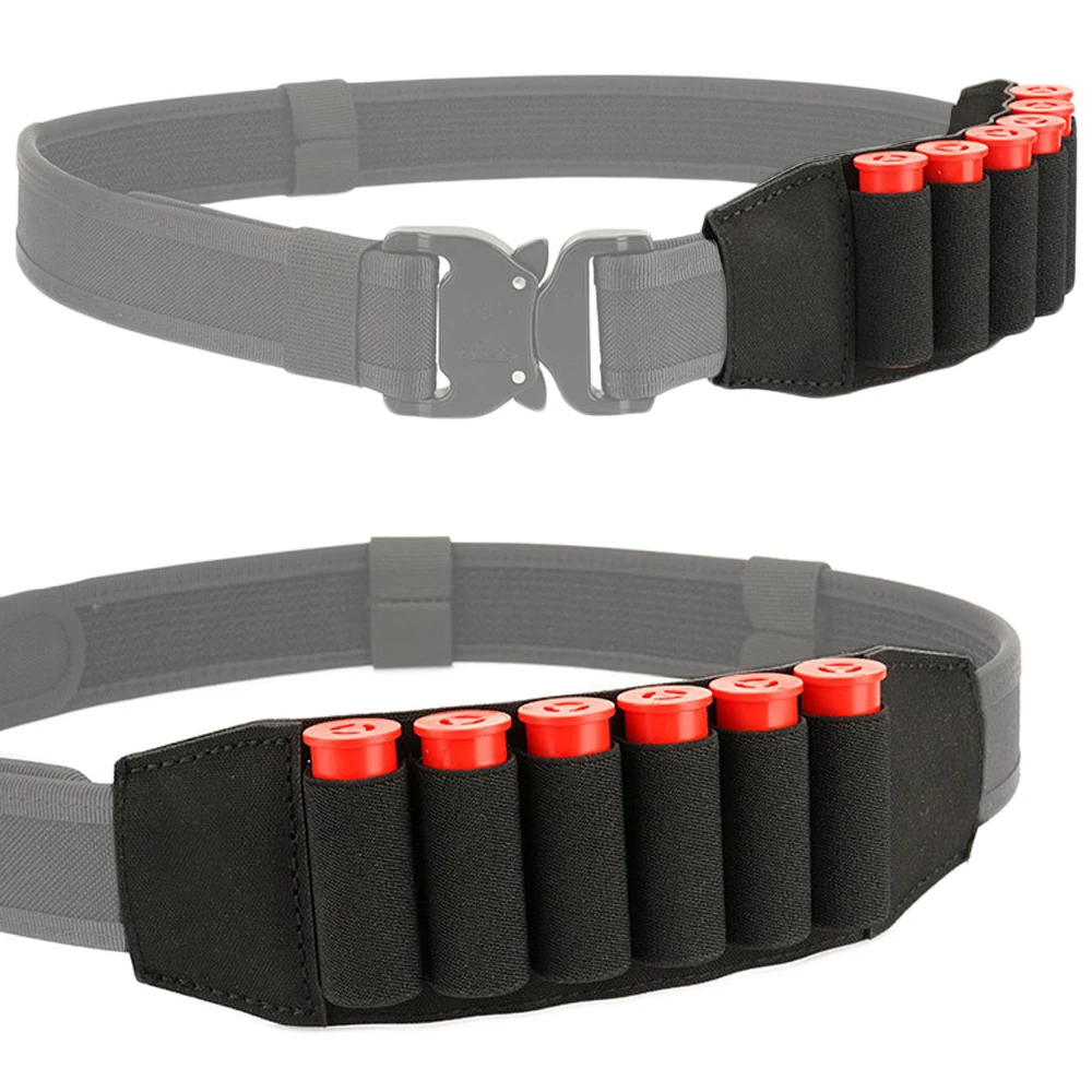 Tactical 500D Nylon 6 Round 12 Gauge Shotgun Ammo Belt Storage Bag Shotgun Shell Holder For 38MM Belts Hunting Accessories