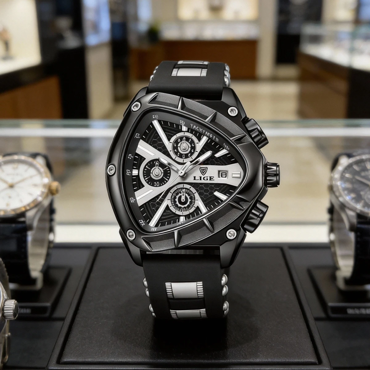 

Мужские часы LIGE Top Luxury, водонепроницаемые, с подсветкой, высококачественные кварцевые часы, reloj hombre
