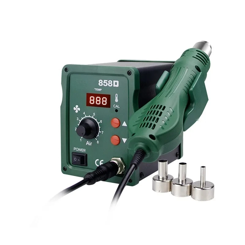 

Hot Air Gun Dismantling and Welding Table 858D Digital Display High Power Dormant Solder Gun Maintenance Tool