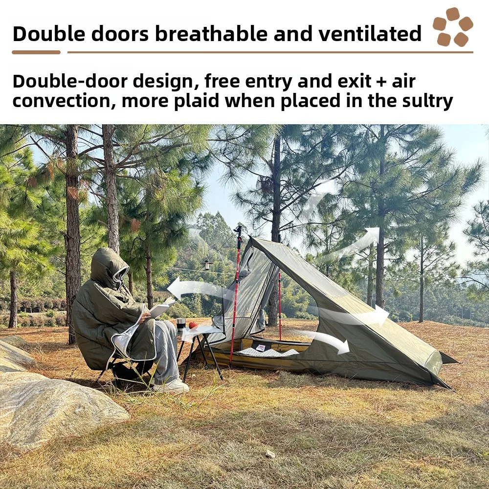 Tenda ultraleggera antizanzare - Bivy da escursionismo singolo con rete traspirante |   Design senza palo per tenda turistica da campeggio e zaino in spalla