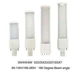 Horizontal Pl 2Pin G23/GX23 4W 5W 7W LED Tube Light Desk Reading Table Lamp Replace CFL PL-S 7W/9W/13W,Remove Electronic Ballast