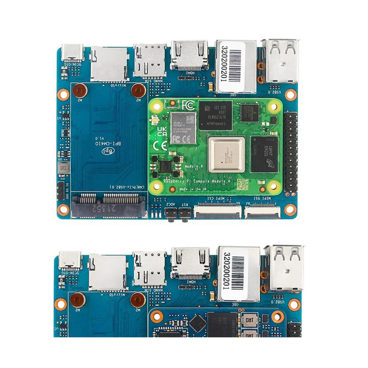 For Banana Pi -CM4 Amlogic A311D for Core ARM -A73 4G LPDDR4 16G EMMC Minipcie Support -Compatible B