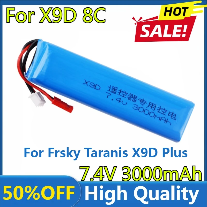 

New 7.4V 3000mAh upgrade Lipo Battery for Frsky Taranis X9D Plus Transmitter Toy Accessories 8C 7.4V Rechargeable Battery