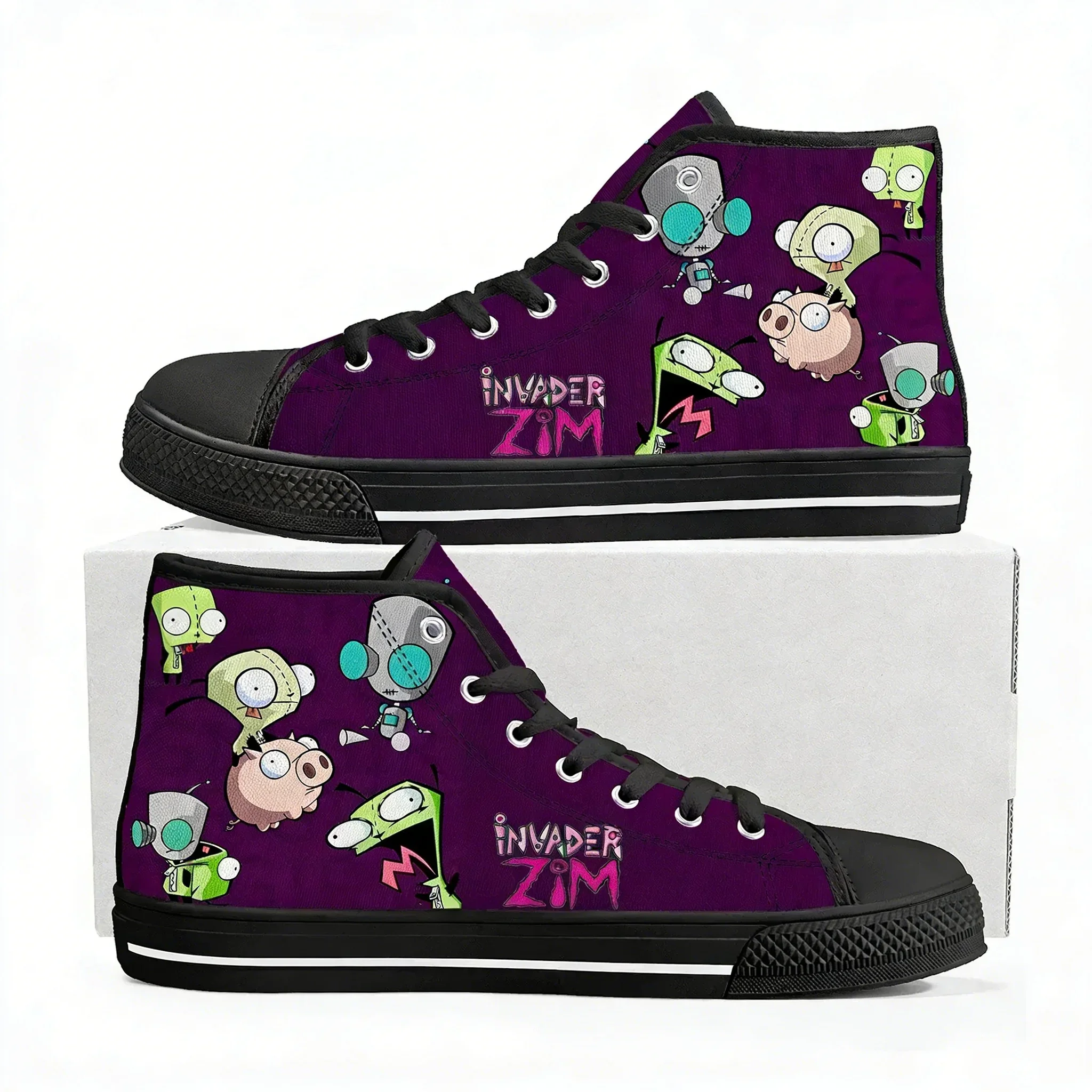 Zim High Top Sneakers pour hommes et femmes L Lawliet, baskets en toile de haute qualité, chaussures décontractées sur mesure, style anime, dessin animé, manga