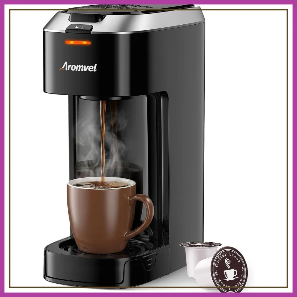 

Single Serve Coffee Maker for K Cup Pods, One Button, 6-14oz Brew, Fits Travel Mug, Compact for Kitchen, Office, Dorm, RV