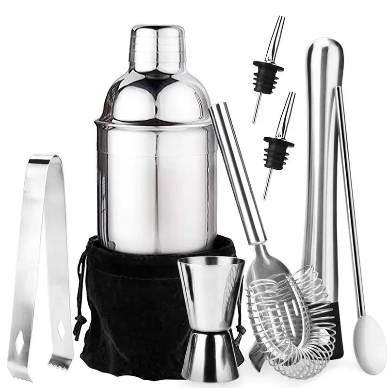 

Stainless Steel Cocktail Shaker Mixer Wine Martini Boston Shaker For Bartender Drink Mixer Set Party Bar Tools 500ml
