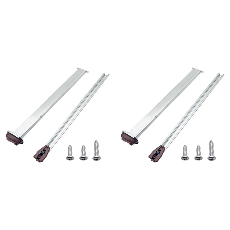

LLCS-2X Metal Drawer Slide Replacement For Various Dressers And Nightstands, Drawer Track And Rail Kit With Metal Plate