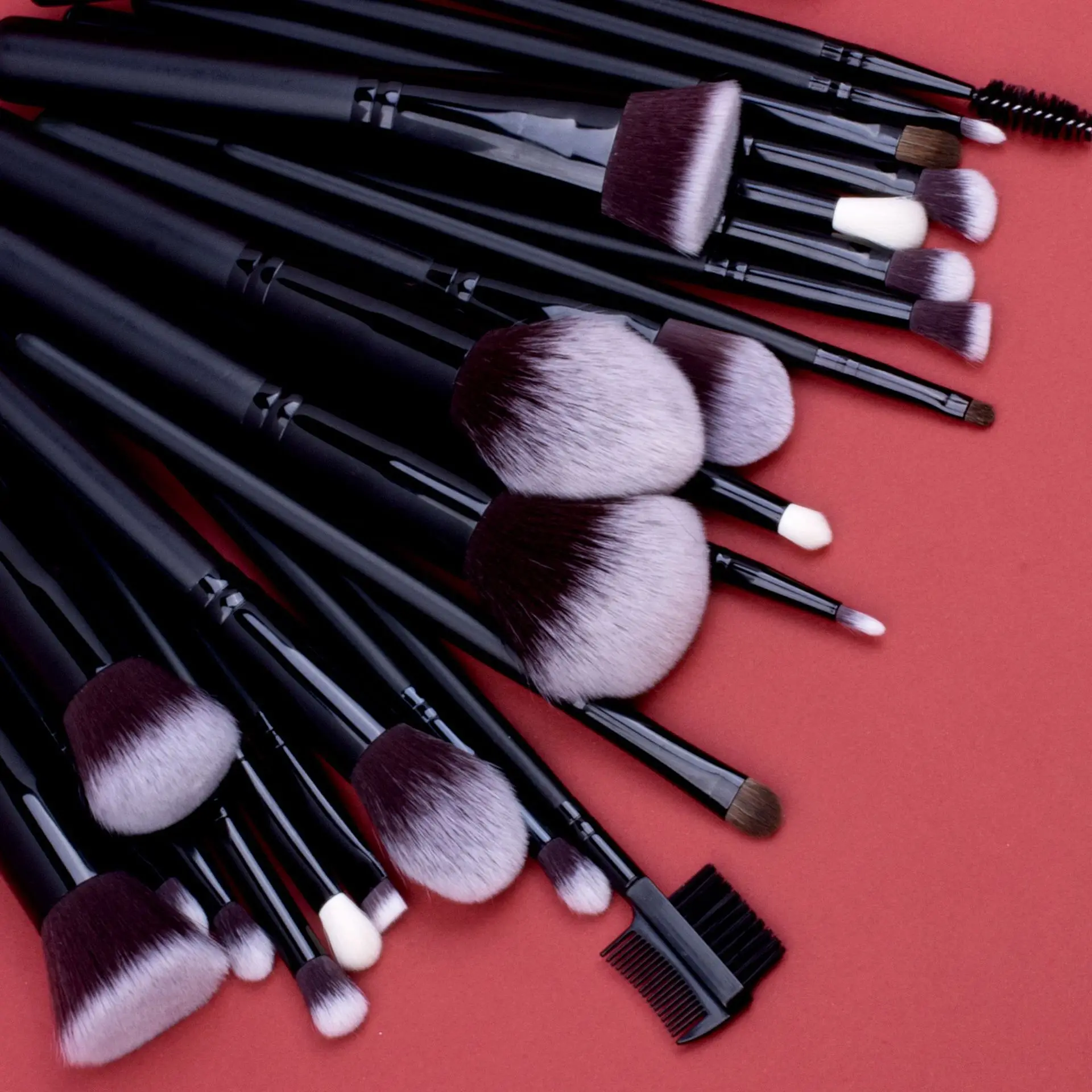Makeup Brushes Private Label 27pcs Makeup Brushes set Contour Foundation Powder Eyeshadow Blending Liner Brush Black 5sets Bulk