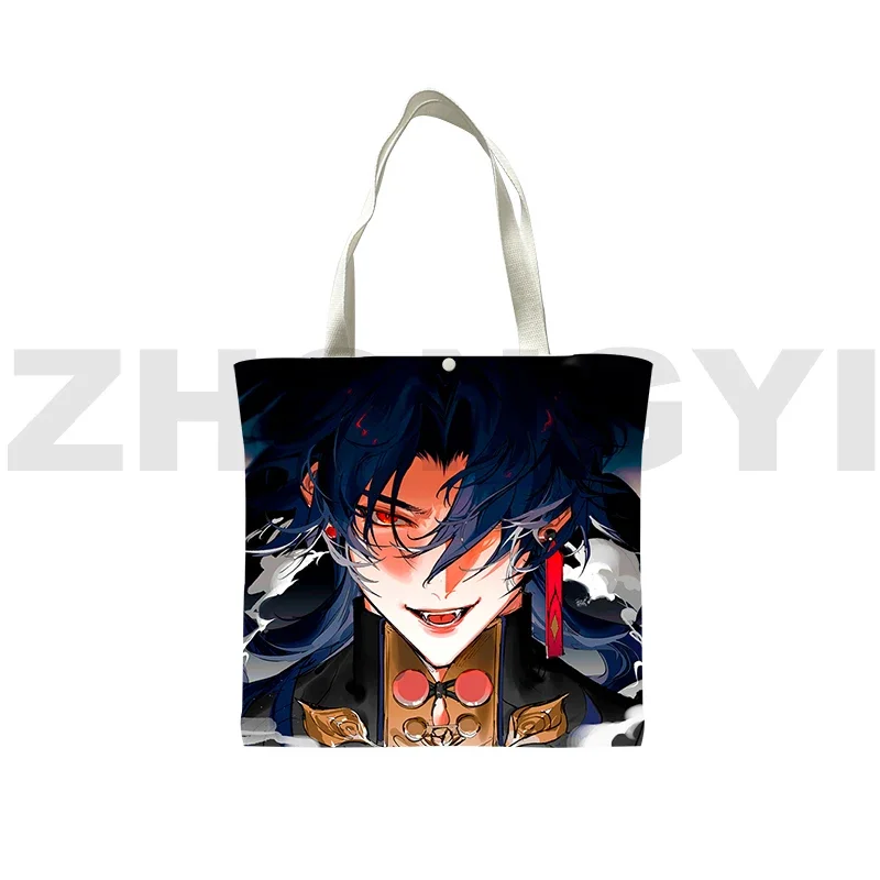 Cute Cartoon Honkai Impact 3rd Game Shopping Bag Reusable Canvas Tote Bag Girl Anime Handbags Large Shoulder Bag Supermarket Bag