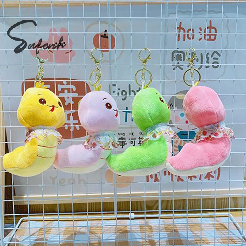 2025 Chinese New Year Decoration Cute Zodiac Snake Plush Keychain Pendant Stuffed Doll Lucky Mascot Gifts For Children