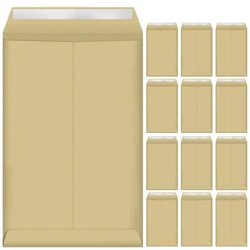 25Pcs Convenient Envelopes Self-adhesive Storage Bags C4 File Bags Postcard Card Bag Gifts Bags Envelopes Sealing Stickers