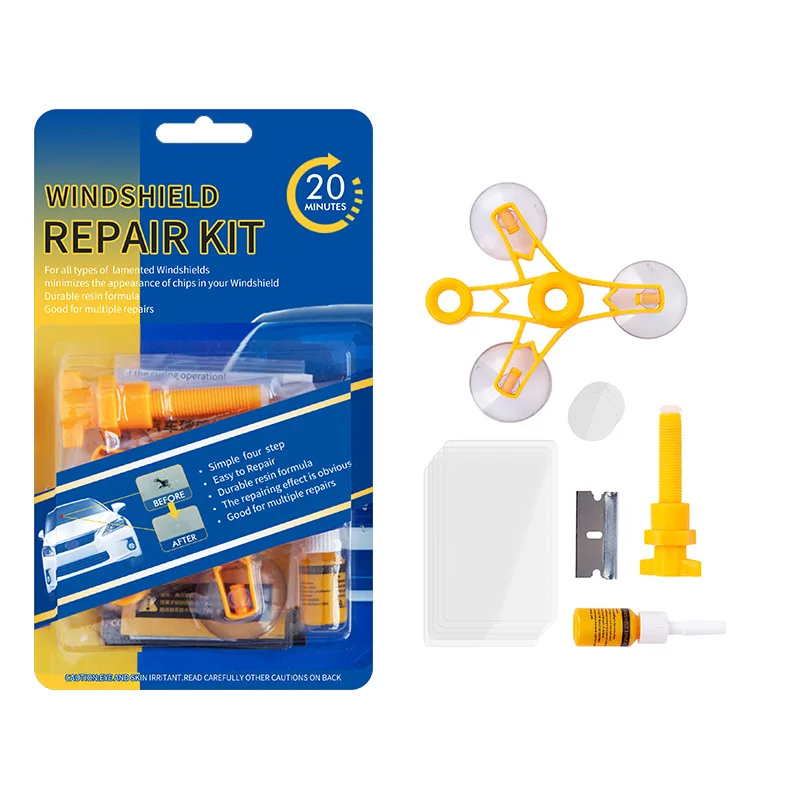 Car Windshield Repair Kit Tools Auto Glass Windscreen Repair Set Give Door Handle Protective Decorative DIY Stickers view 3