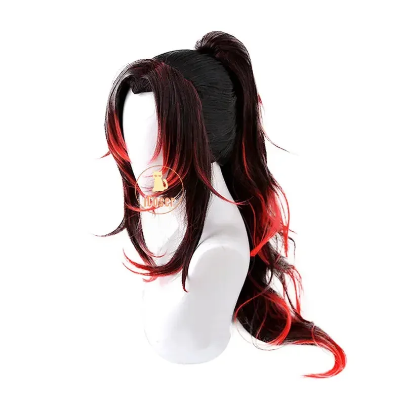 

CyAnime Demon Slayer Kokushibo Cosplay Wig Upper Rank One Stickers Michikatsu Tsugikuni Kimetsu No Yaiba Swordsmith Village Arc