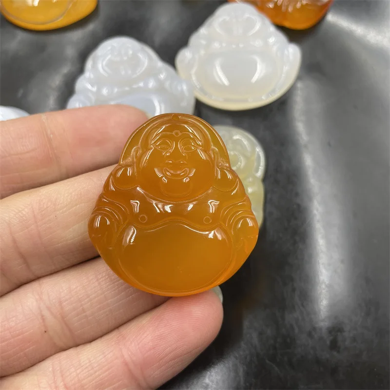 Cheap Jade Special Offer Chalcedony Agate Maitreya Buddha Pendant Light Red Agate Big Belly Buddha Pendant Jade Pendant