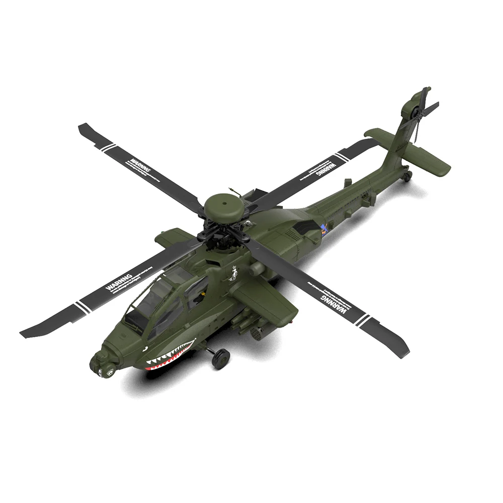 Eachine E250 AH-64 아파치 2.4G 6CH 3D 6 축 자이로 듀얼 브러시리스 모터, Futab와 호환 가능한 플라이바리스 RC 헬리콥터, 1:32 체중계