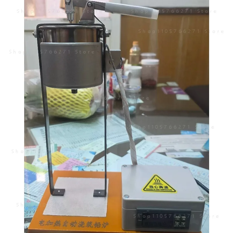 Press Type Automatic Feeding Lead Furnace Precious Metal Soldering Pot Electric Heating Station Lure Weight Casting Making Tool