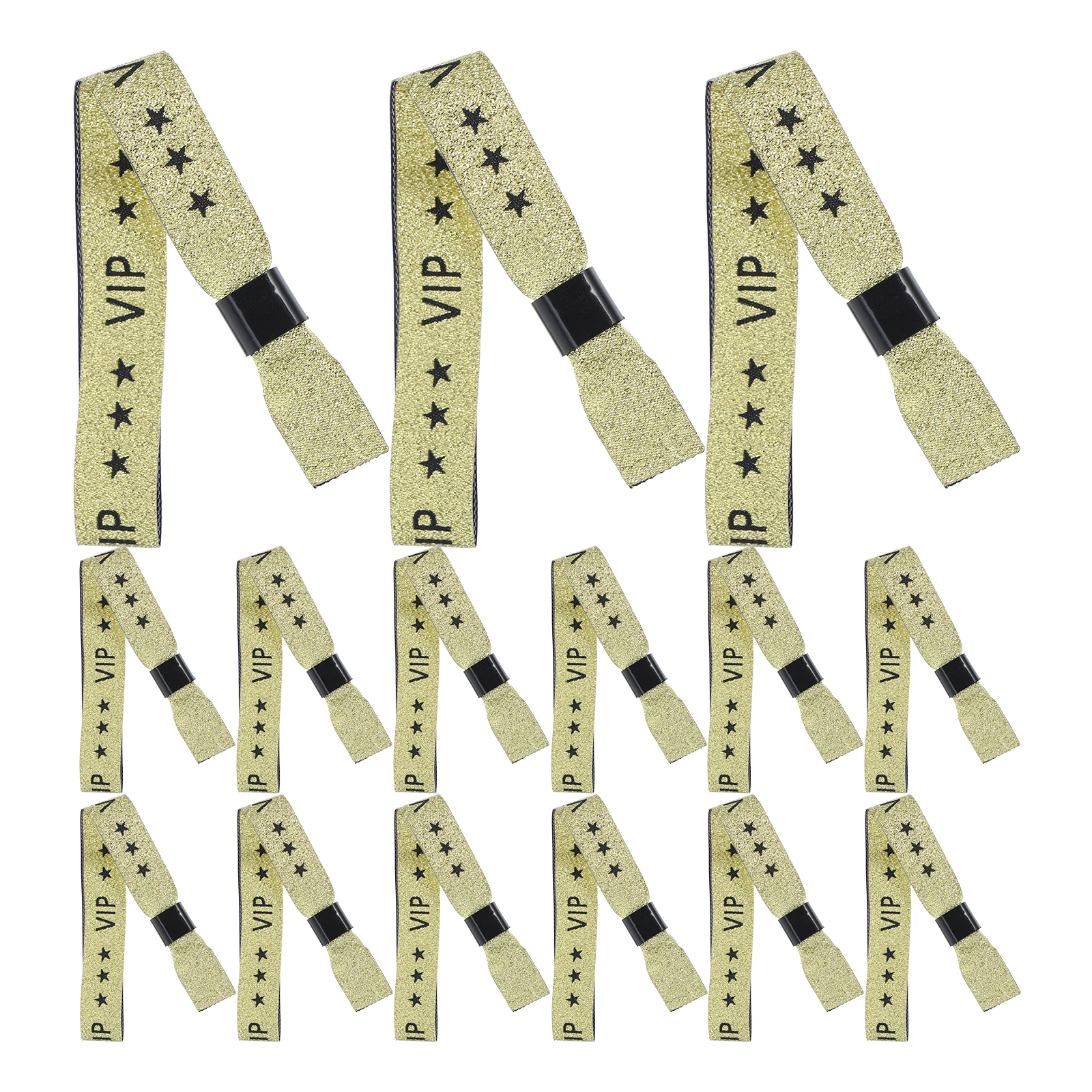 

20pcs Vip Wristbands Waterproof Fabric Event Party Concert Festival Wedding Admission Bands Disposable Lightweight Gold
