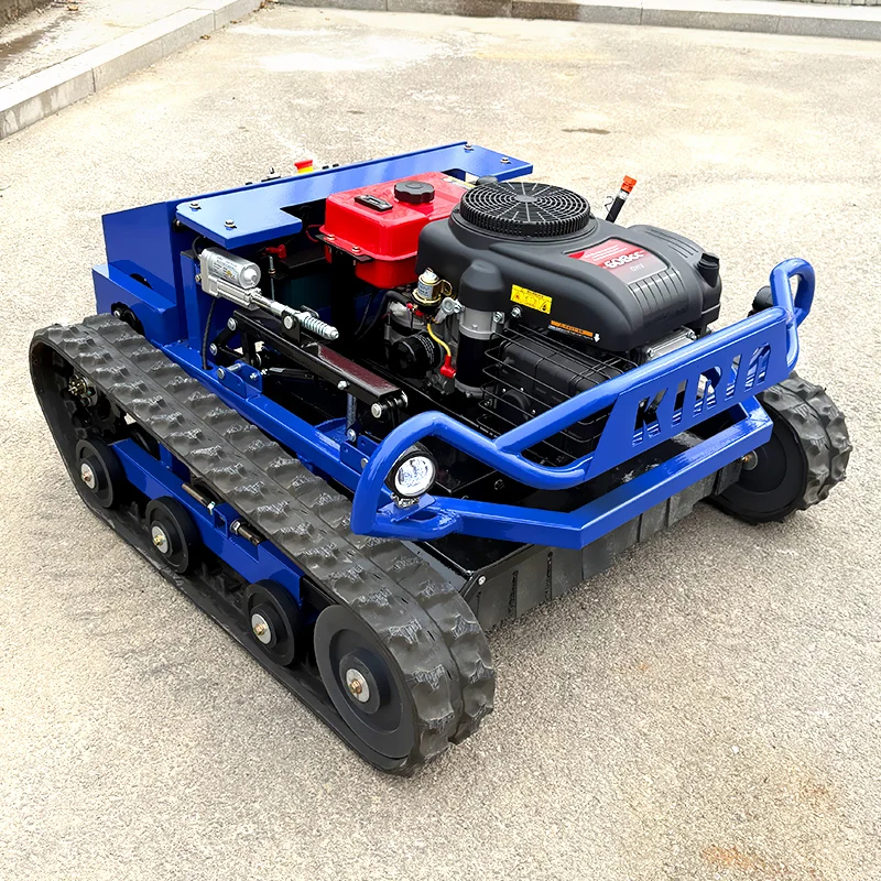 Maßgeschneiderter chinesischer ferngesteuerter Rasenmäher mit Raupe, All-Terrain-Neigungsmäher, Kettenraschneider, Robotmäher