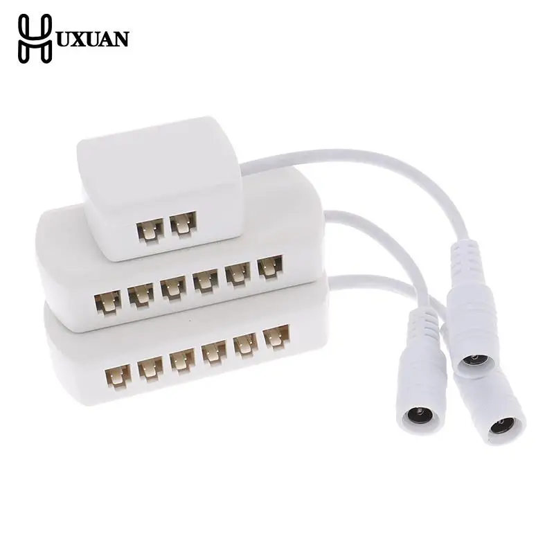 Hub Splitter Junction Box Distribuidor, plugue macho LED Gabinete Adaptador de Luz, plugue macho, 2,54 espaçamento, interior, 4, 6, 12 portas, 2510