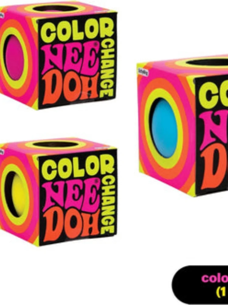 Neue Schylling Needoh Extrude Farbwechsel-Sensorik-Stressbälle zur Angstlinderung, Fidget Squishy Spielzeug, Geschenkbox