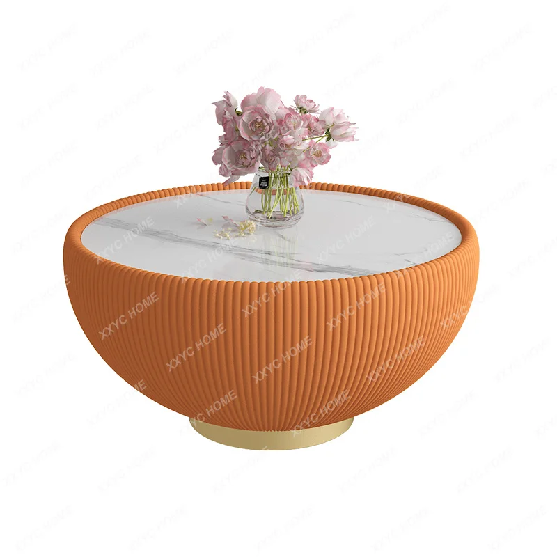 

coffee table round small apartment living room household light luxury living room integrated combination modern and sim