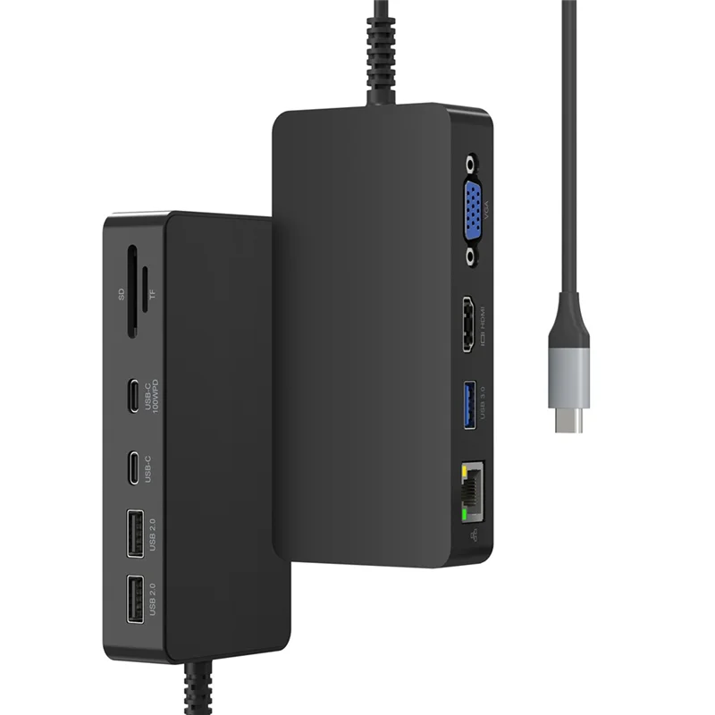 

USB C Surface Dock 11-In-1 With Power Supply - Triple Display Docking Station 2 + VGA For Surface Pro Series 11/10/9/8/X/7-