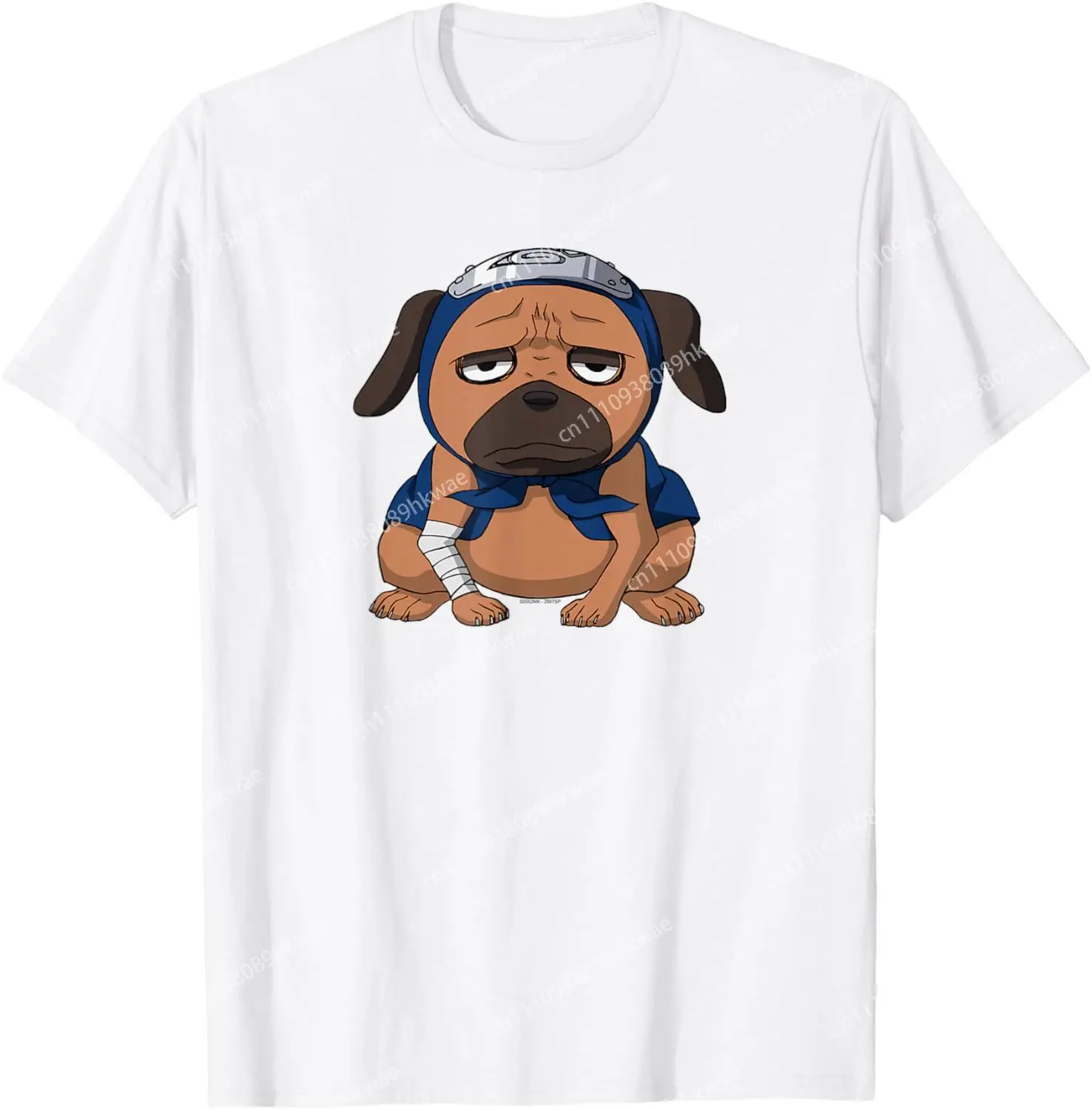 Naruto Shippuden Pakkun Ninja Hound Cute Dog Anime Fashion Casual Funny T-Shirt S-6XL Summer
