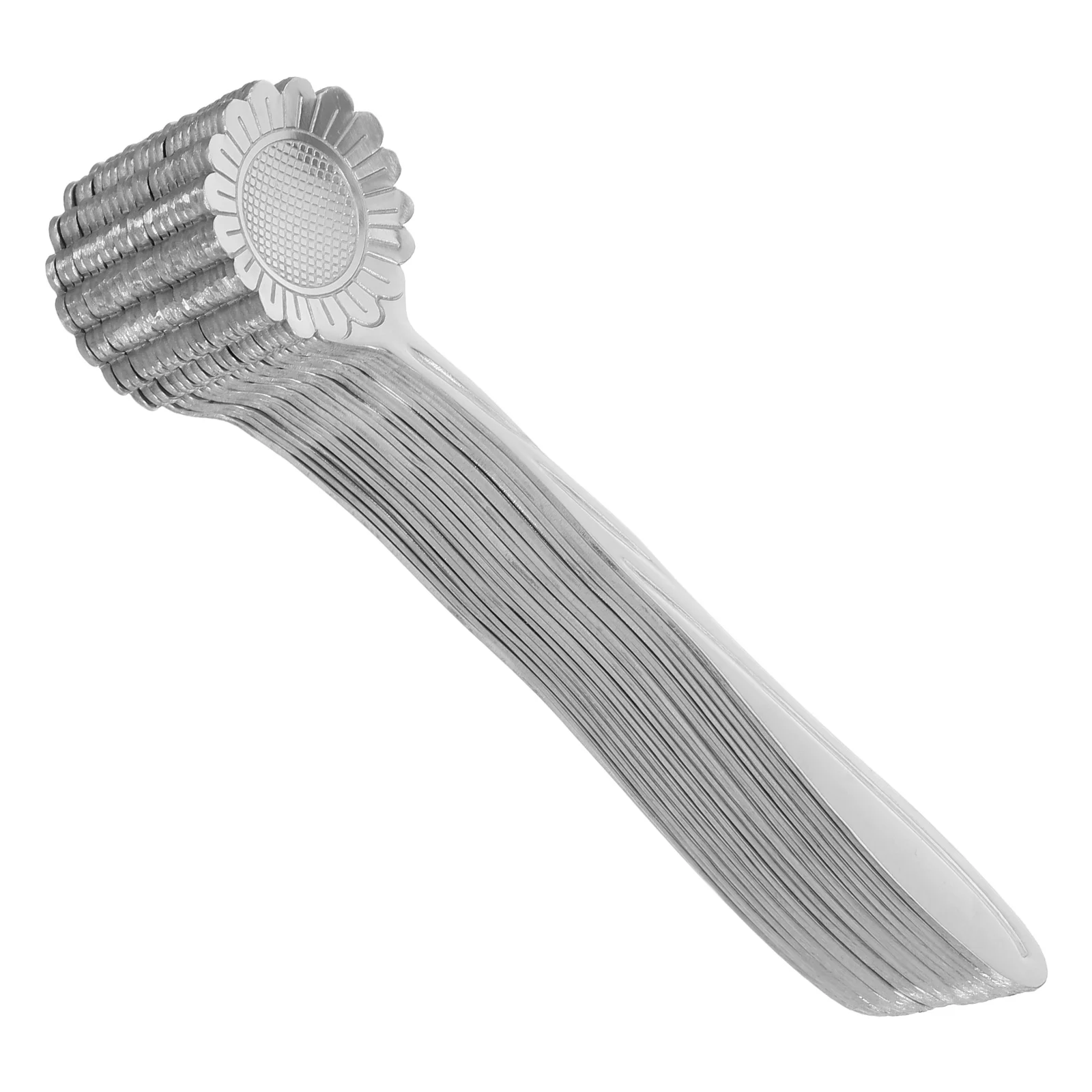 

20Pcs Stainless Steel Sunflower Design Spoons Elegant Tableware for Coffee Tea Dessert Ice Cream Cake Stirring