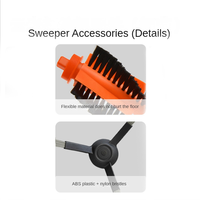 ABVI-For Xiaomi Mijia 2Nd Generation STYTJ02YM Sweeping Mopping Robot Vacuum Cleaner Parts Main Brush Side Brush