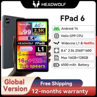 Headwolf FPad6 Android 14 Tablet G99 8-inch 2.5K IPS 16GB+128GB 6500mAh BT5.2 Widevine L1 GMS OTG Android Tablet