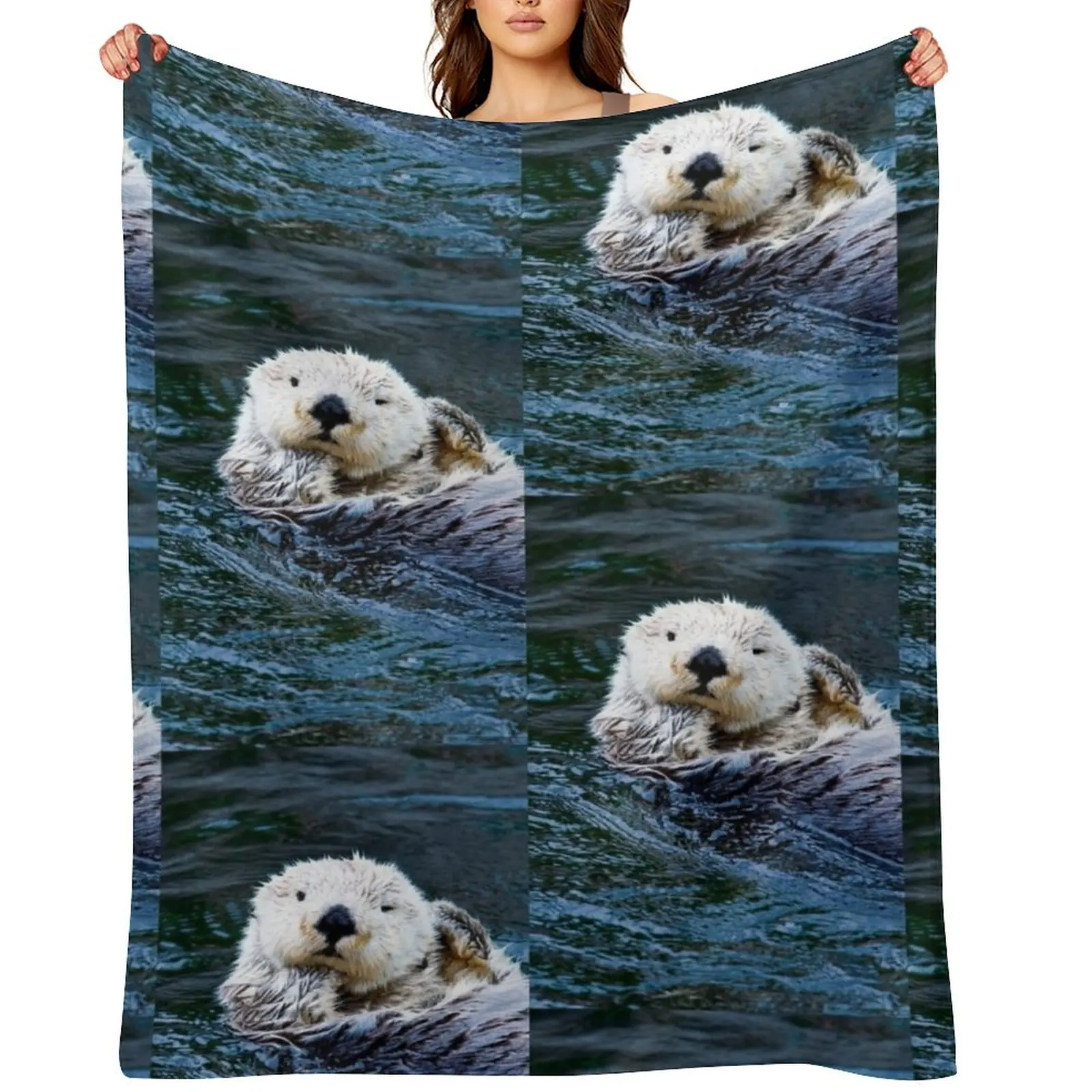Couverture de couchage Otterly Blissful, chaude pour l'hiver, idées de cadeaux pour la Saint-Valentin, couvertures design