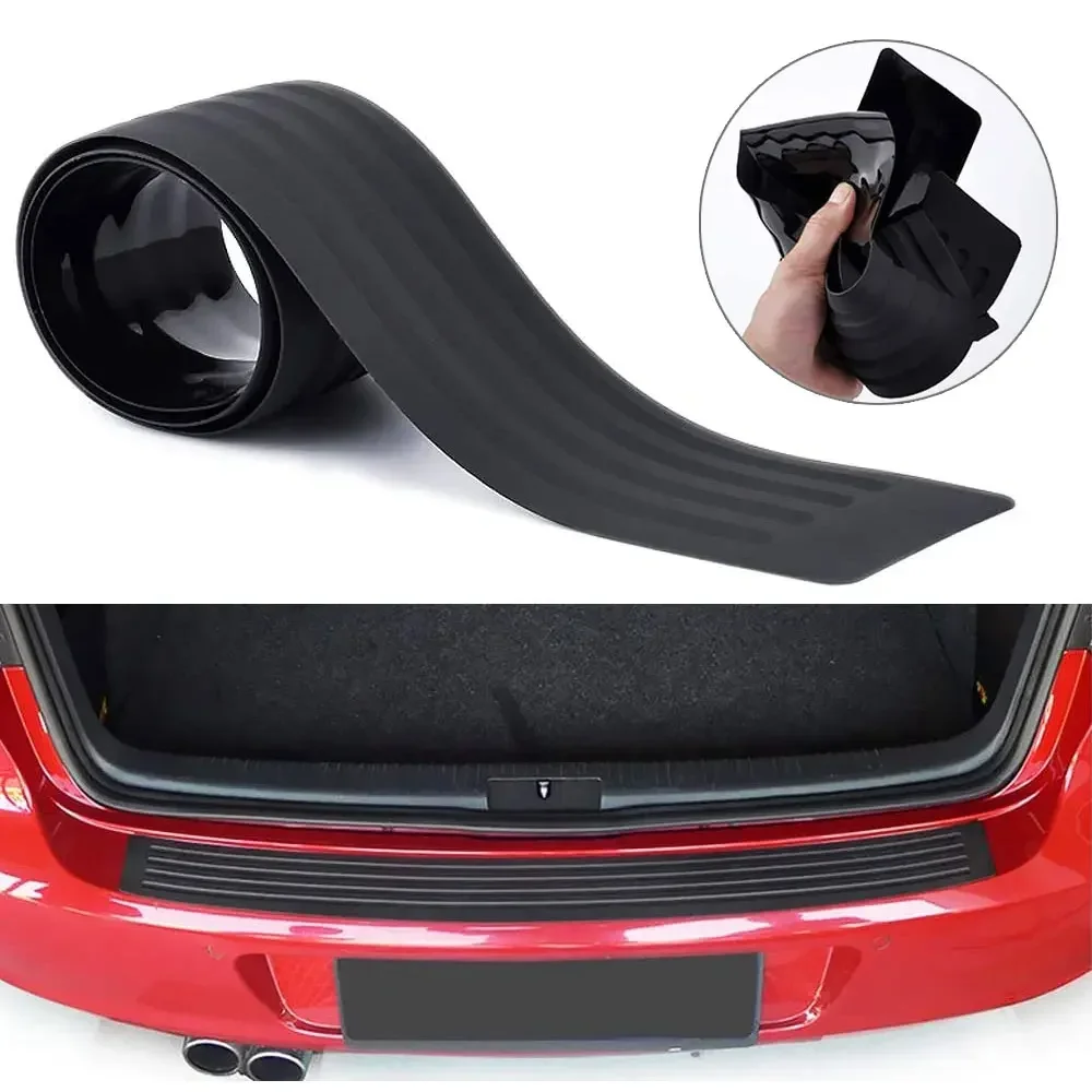 

1pc Car Trunk Door Sill Plate Rear Bumper Guard 104cm 90cm Rubber Mouldings Pad Automotive Interior Universal Accessories