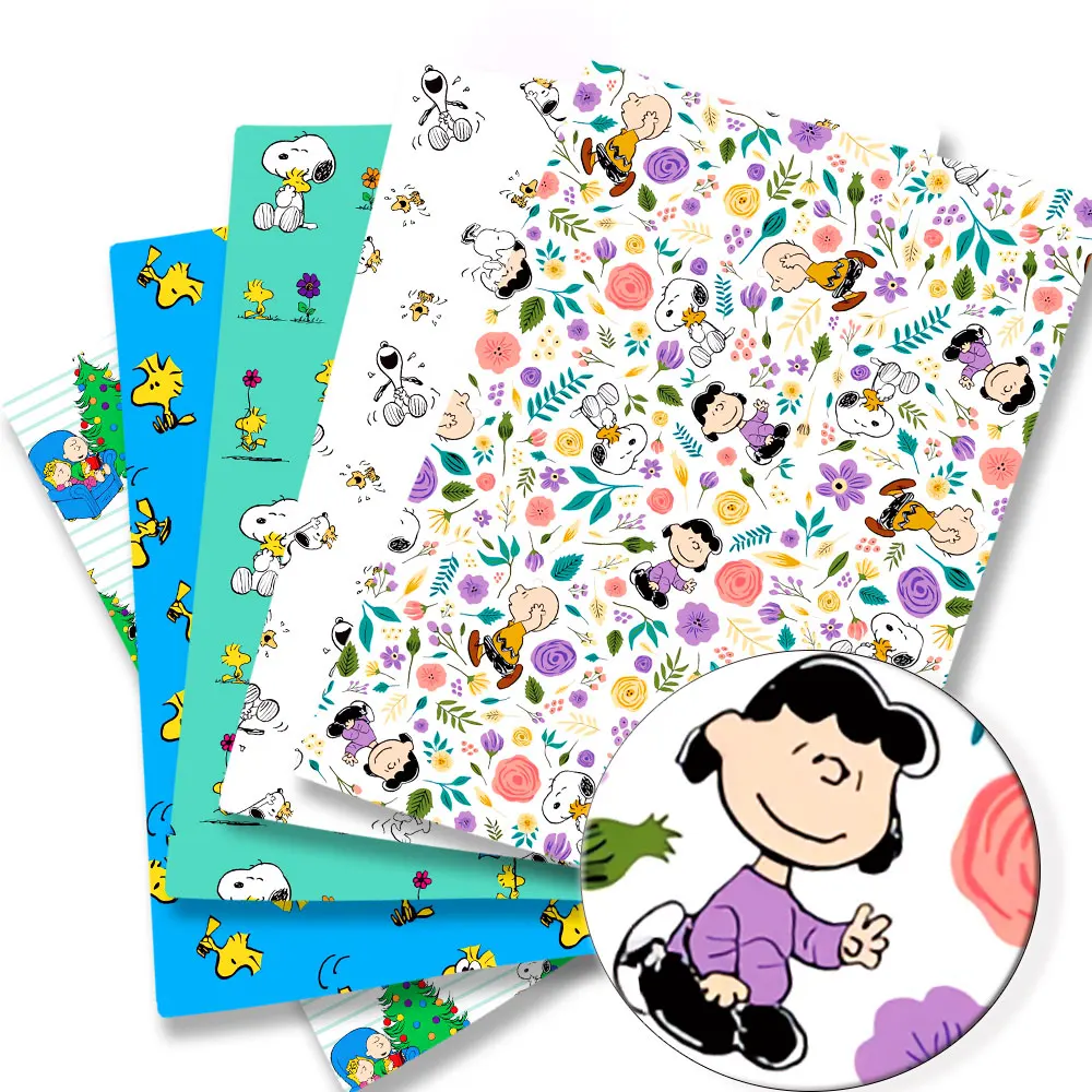 TAKARA TOMY Snoopy fabric140CM Cartoon Polyester cotton fabric Patchwork Tissue Kid Home Textile Sewing Doll Dress Curtain40385 view 3