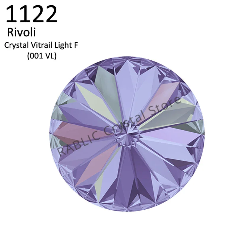 (1 Piece) Original from Austria 1122 Rivoli Round Stone (No Hole) Foiled Rhinestone for DIY Jewelry Making Nail Art Decoration
