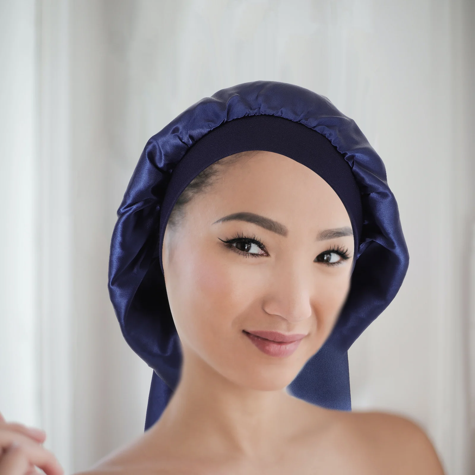 

Polyester Women Sleeping Hat for Curly Hair Home Use Durable Reusable Lightweight Travel Business Trip Gift