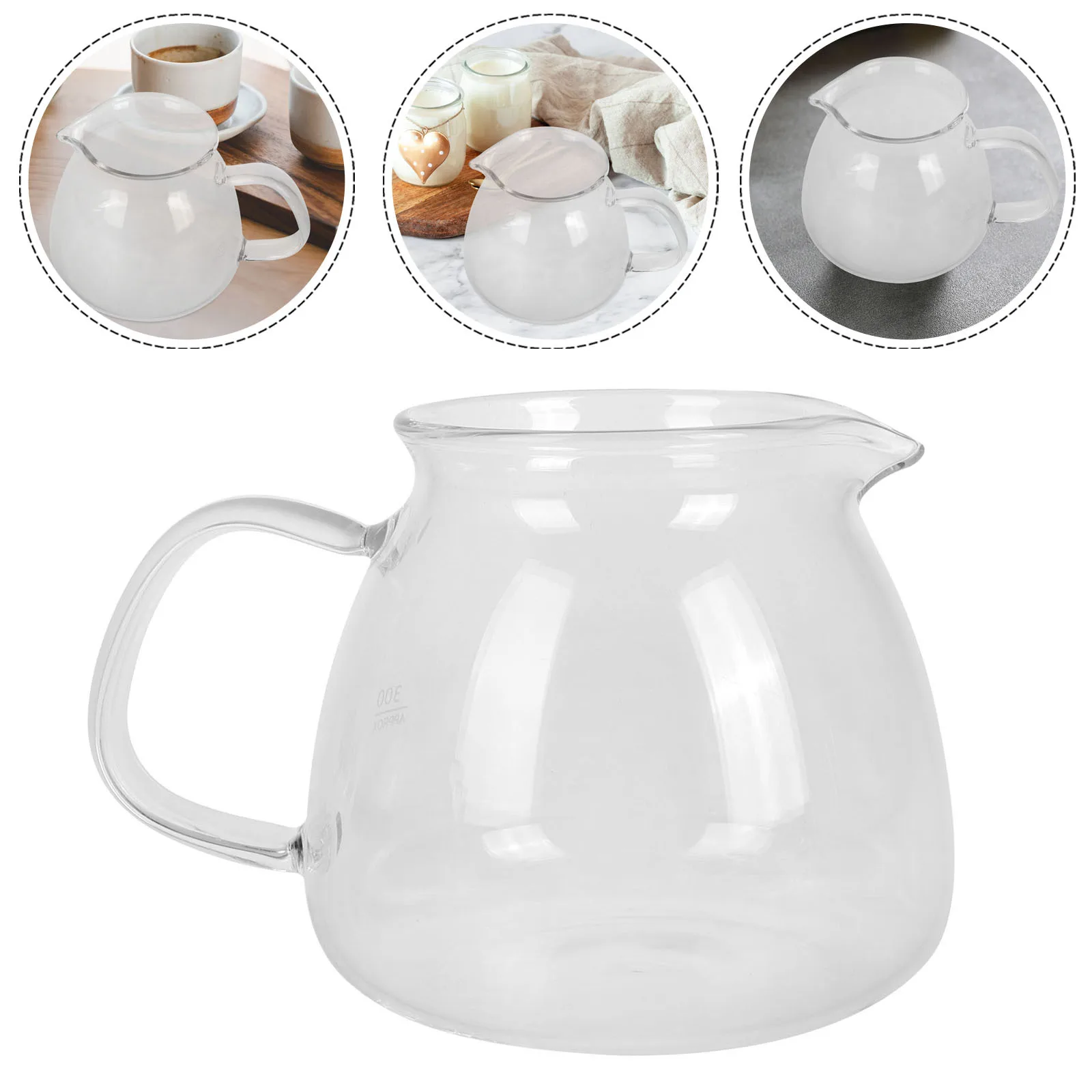 

Clear Glass Coffee Pot Server Small Manual Coffee Pitcher Cold Brew Beverage Carafe Home Tea Water Serving