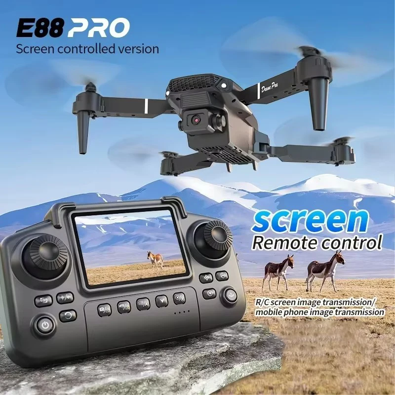 

Новый мини-дрон E88 Plus 2026 с двойной камерой 8K HD, GPS, обходом препятствий, складной, с бесщеточным двигателем, радиоуправляемый квадрокоптер, игрушка, подарок